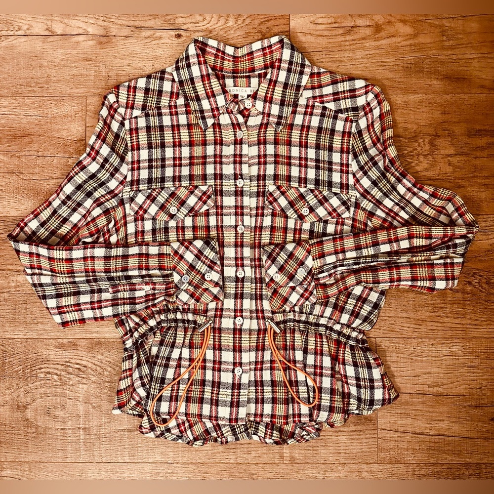 NWOT Veronica Beard Plaid Button Front Lightweight Jacket Size 4